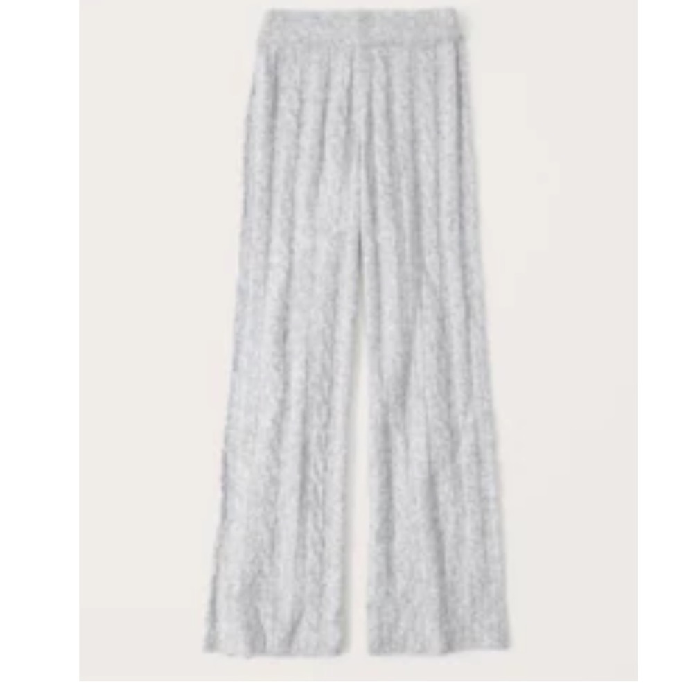 Abercrombie Cable Knit Wide Leg Sweater Pants
